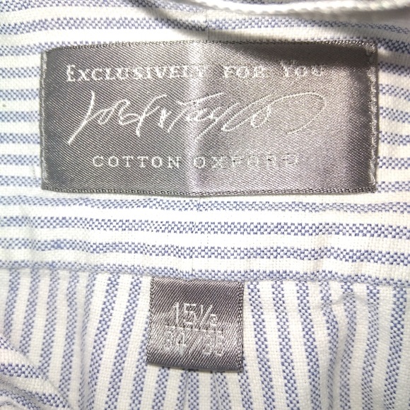 Men's Lord & Taylor Striped Cotton Oxford Shirt 15 1/2 - Picture 3 of 8